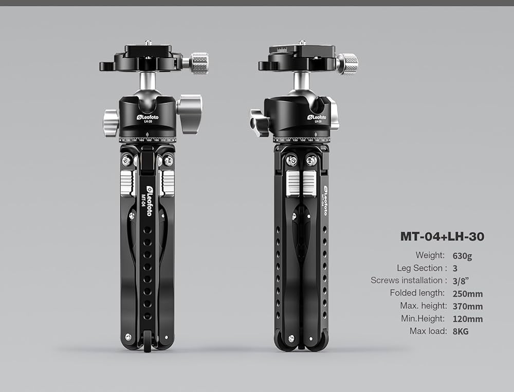 Amazon.com : Leofoto MT-04 Tabletop Tripod, Aluminum Mini